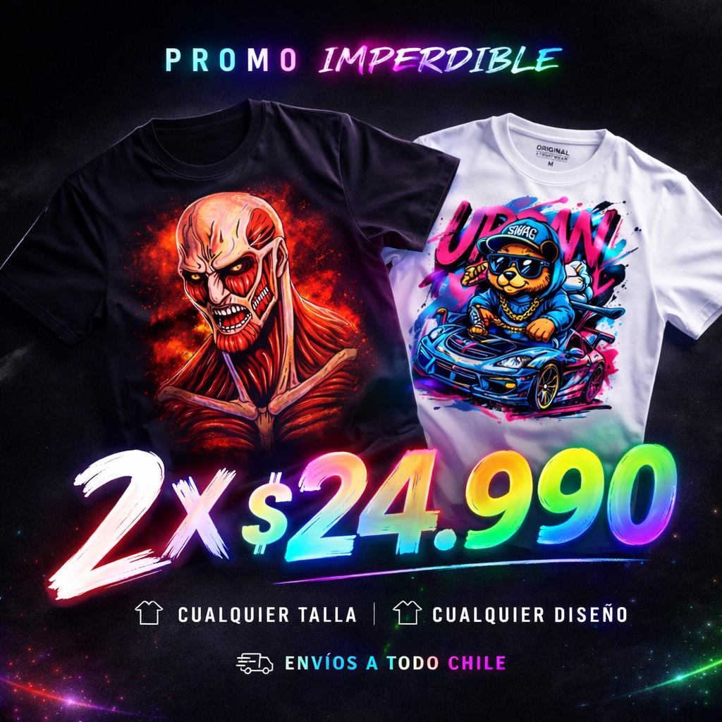 Pack Imbatible - 2 Poleras Personalizadas