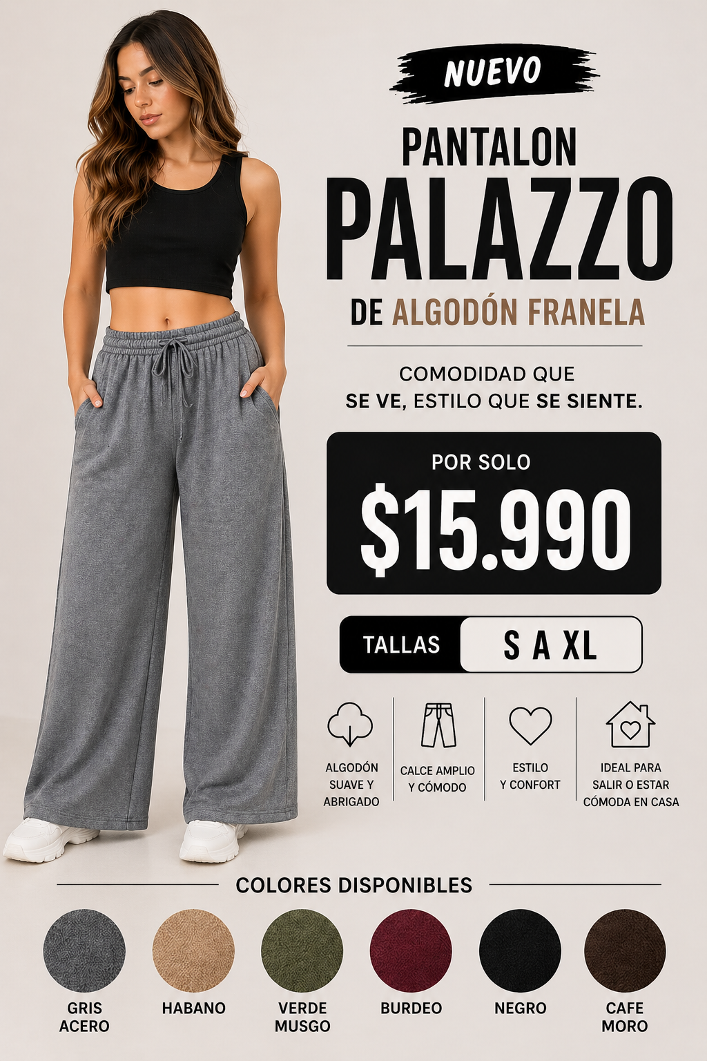 Pantalón Palazzo